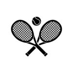 Tennis racket icon, stock vector, tennis logo isolated on white background